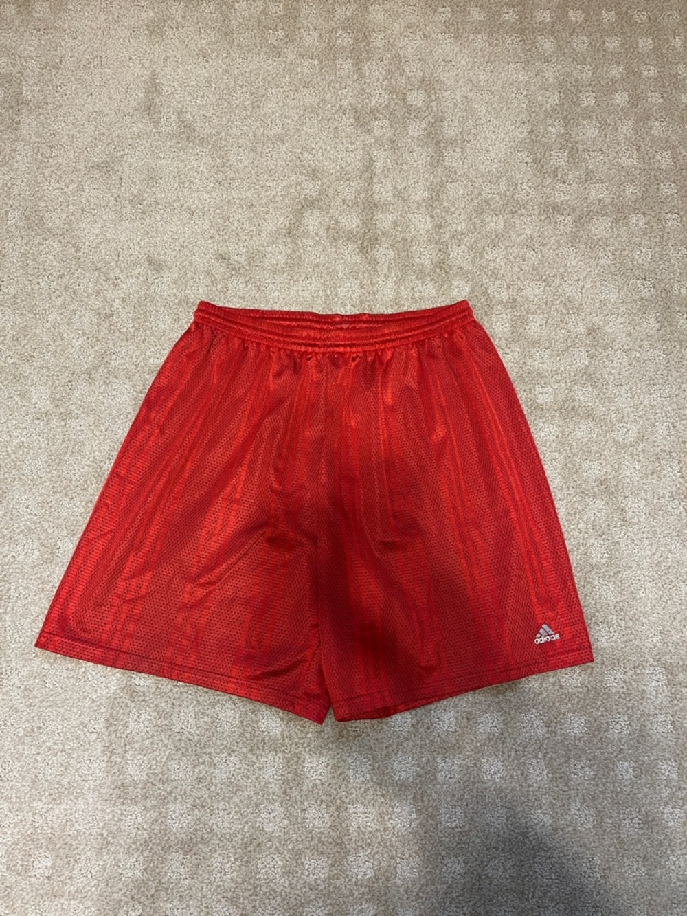 adidas Men’s Red Athletic Mesh Shorts size large